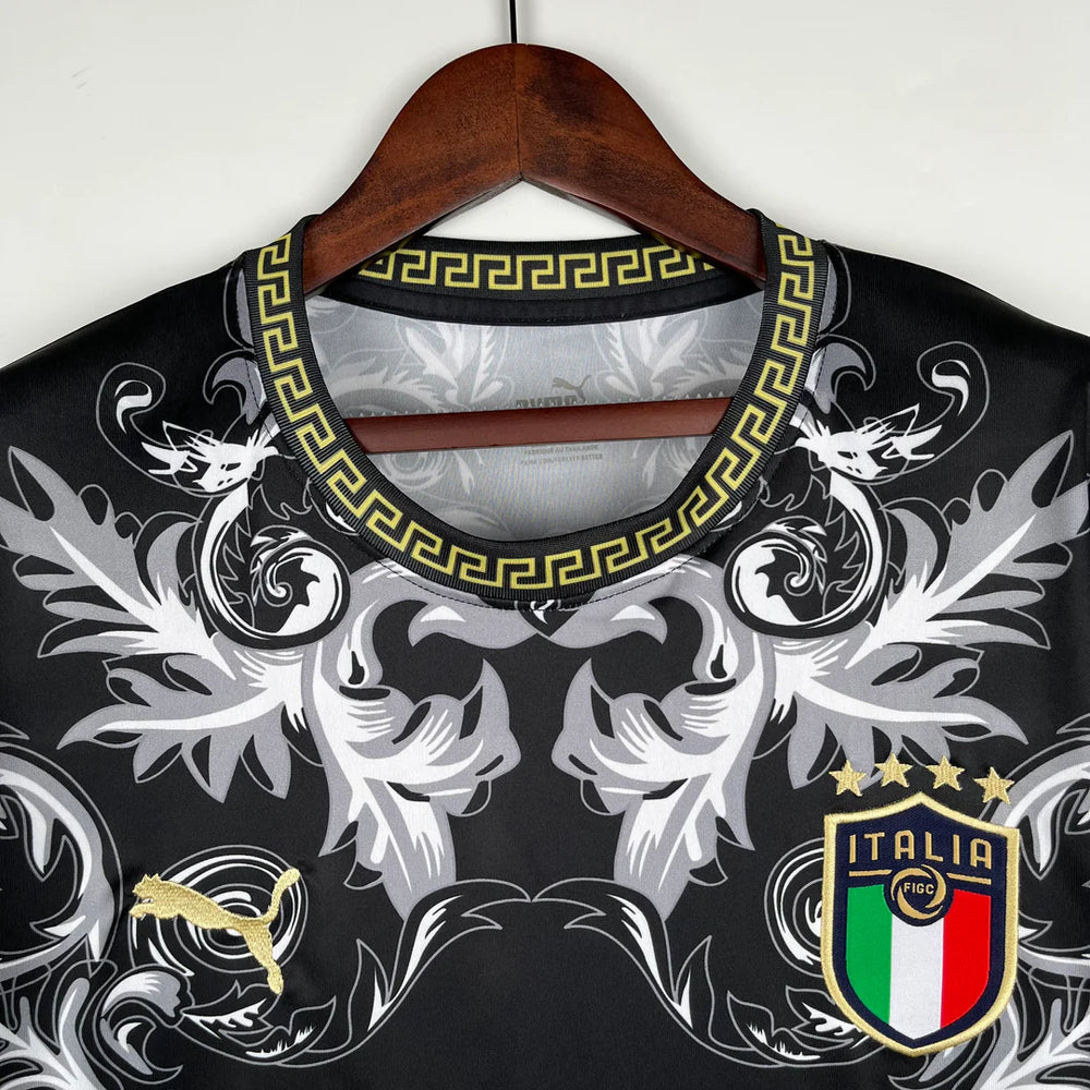 イタリア代表versaceユニフォームブラック Italy 23/24 Special “Italy X Versace” Black Jersey