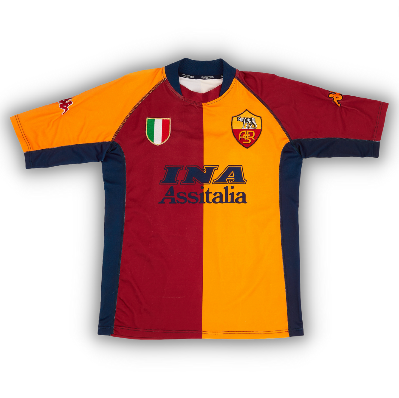 Maillot Domicile Vintage AS Roma 2001/02 - Manches Longues - Taille Medium - KAPPA - Occasion
