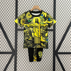 <tc>KIDS</tc> - 2024-25 - BRAZIL CORCOVADO YELLOW | T-SHIRT + SHORTS